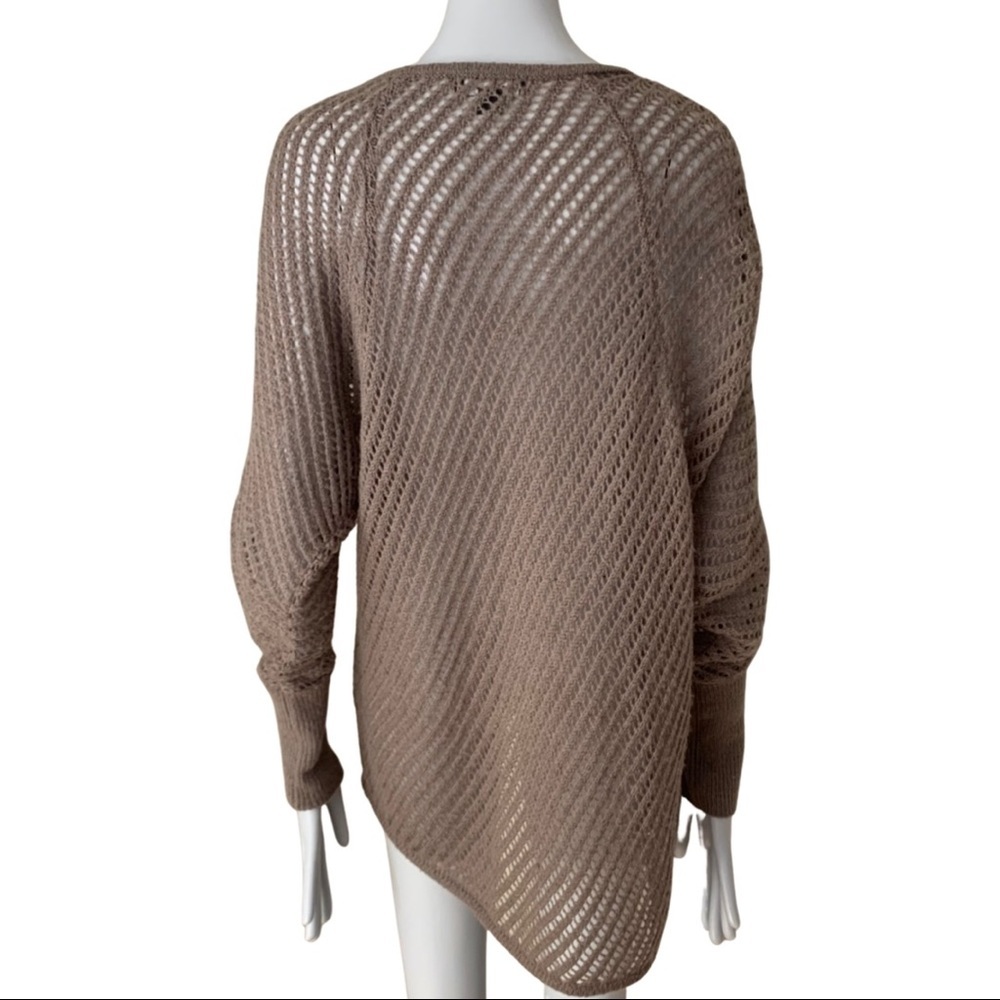 TROUVE Nordstrom Boyfriend Cardigan Sweater Open Weave Mauve Loose Fit Knit - Picture 13 of 15